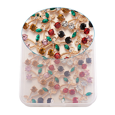 Alloy Rhinestone Pendants ALRI-TA0001-03G-1