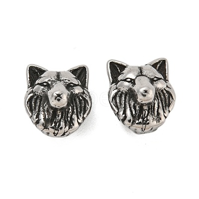 Animal 304 Stainless Steel Beads STAS-E214-11AS-12-1