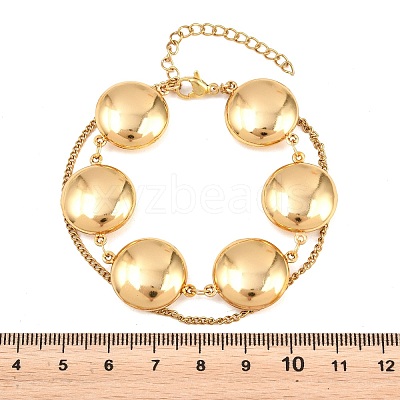 304 Stainless Steel Link Chain & Curb Chain Multi-strand Bracelets for Women BJEW-H641-01C-G-1
