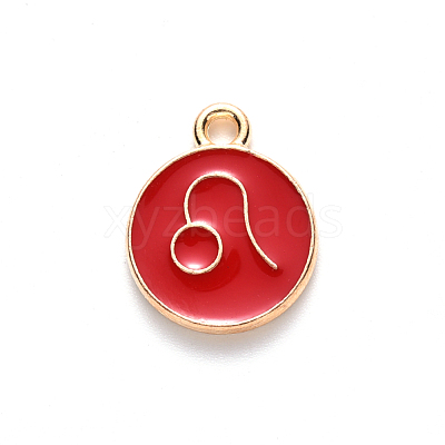 Alloy Enamel Pendants ENAM-S124-01A-07G-1