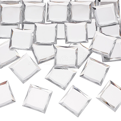 30Pcs Flat Back Acrylic Rhinestone Cabochons OACR-OC0001-17-1