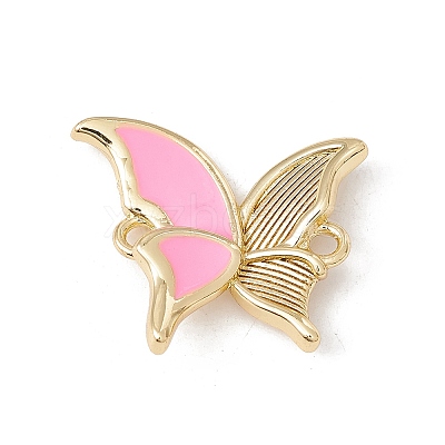 Brass Enamel Connector Charms KK-G415-29G-03-1