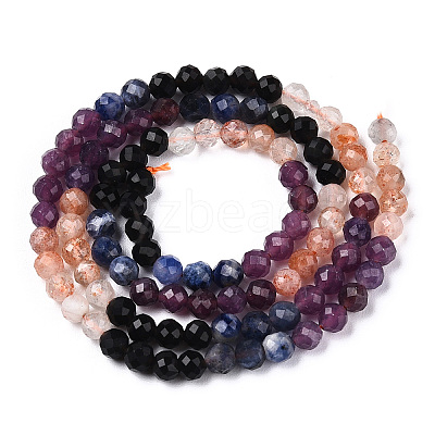 Natural & Synthetic Mixed Gemstone Beads Strands G-D080-A01-01-35-1