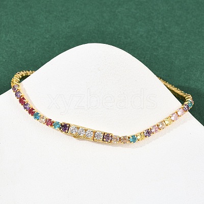 925 Sterling Silver Micro Pave Cubic Zirconia Tennis Bracelets for Women BJEW-C117-01B-G01-1