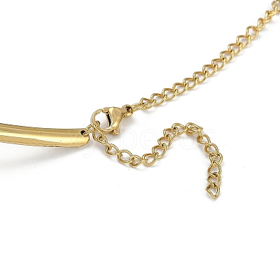 PVD Vacuum Plating 202 Stainless Steel Wire Choker Necklaces with Clasps NJEW-H011-10G-1