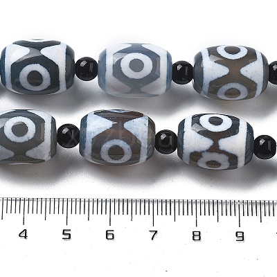 Tibetan Style dZi Beads Strands G-NH0037-C08-02-1