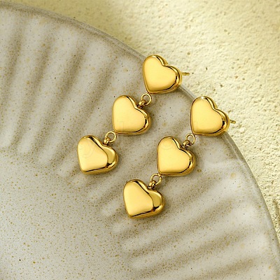 304 Stainless Steel Stud Earrings EJEW-S226-10G-01-1