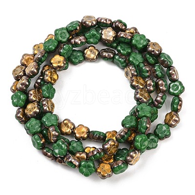 Czech Pressed Glass Beads GLAA-I061-23B-1