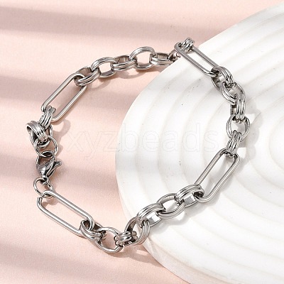 304 Stainless Steel Link Chain Bracelet & Necklace Jewelry Sets SJEW-L199-09P-1