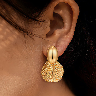 Brass Dangle Stud Earrings FS-WGF18BB-02-1