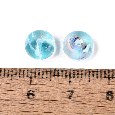 Baking Paint Electroplate Transparent Glass Beads EGLA-Q141-01B-A08-1
