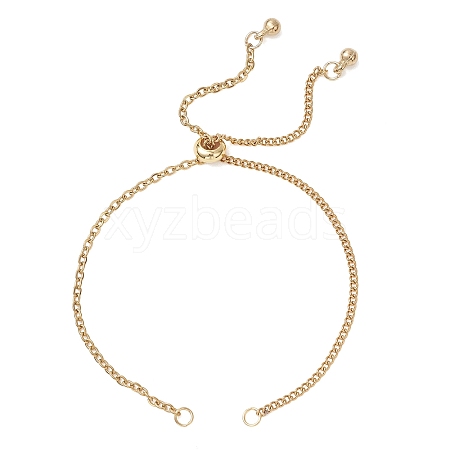 304 Stainless Steel Cable Chain Twisted Chain Slider Bracelet Making AJEW-JB01509-01-1