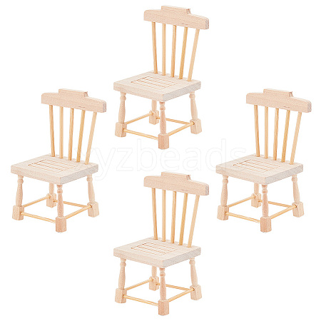 Mini Wooden Chairs DJEW-WH0042-03A-1