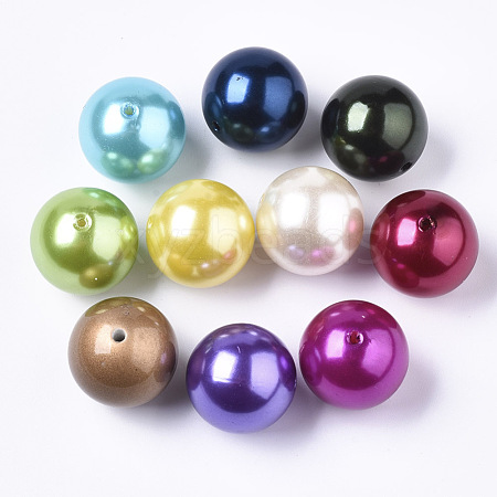 Imitated Pearl Acrylic Beads PACR-24D-1