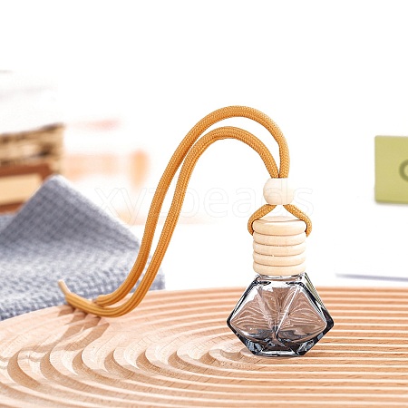 8ML Polygon Glass Perfume Bottles Air Freshener Diffuser Bottle Hanging Ornamen PW-WGF8FD9-04-1