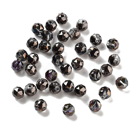 Electroplate Round Glass Beads  EGLA-A043-01-HP02-1