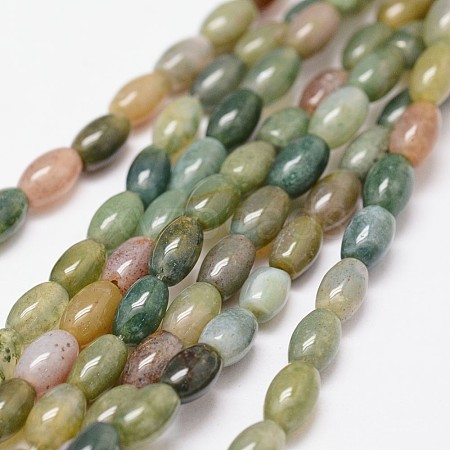 Natural Indian Agate Beads Strands G-N0173-03-4x6mm-1