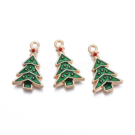 Christmas Alloy Enamel Pendants ENAM-Q442-65-1