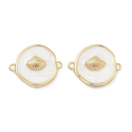 Ocean Brass Enamel Connector Charms KK-C251-05G-01D-1