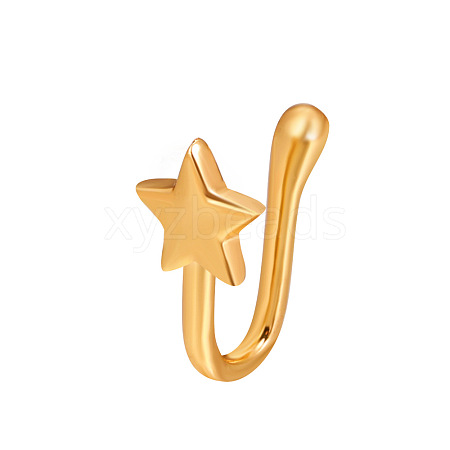 Star Brass Clip-on Nose Septum Rings WG32032-12-1