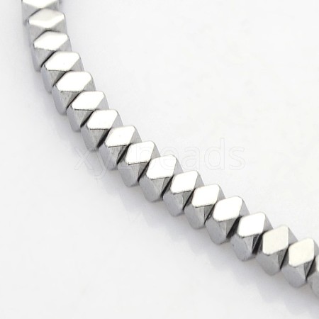 Electroplate Non-Magnetic Synthetic Hematite Beads Strands G-J213C-08-1