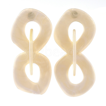 Acrylic Dangle Stud Earrings EJEW-JE03840-03-1