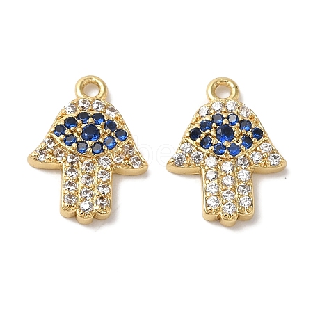 Brass Micro Pave Cubic Zirconia Pendants KK-S391-05G-1