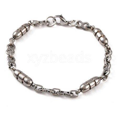 Tarnish Resistant 304 Stainless Steel 8 Link Chain Bracelets BJEW-B078-74P-1