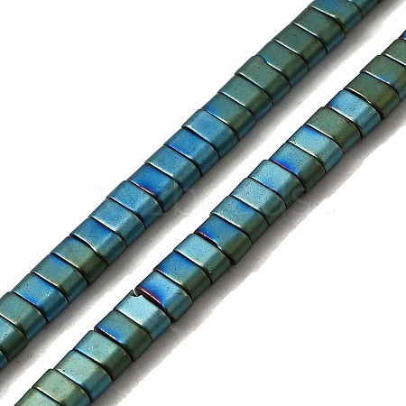 2-Hole Electroplated Synthetic Non-magnetic Hematite Beads Strands G-L613-A01-01C-1