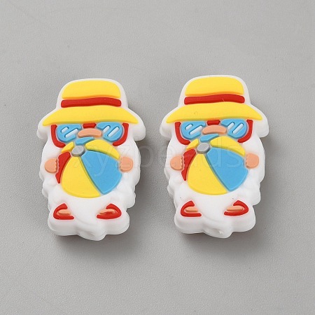 Summer Theme Silicone Focal Beads SIL-SZC0002-06C-1