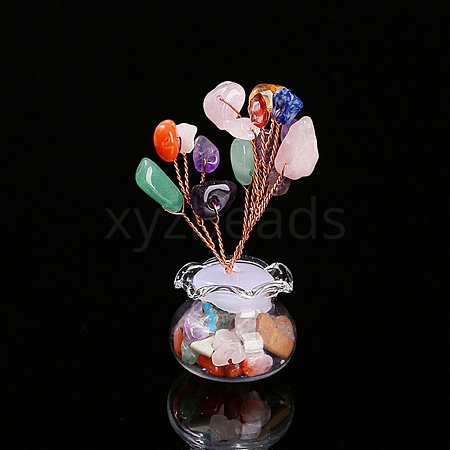 Natural Mixed Stone Chips Tree Decorations PW-WG5CB05-07-1