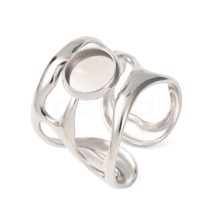 304 Stainless Steel Cuff Ring Components SA-CBA76C4-02P-01-1