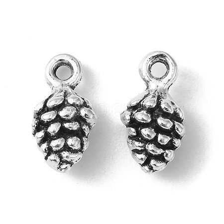 Pine Cone Tibetan Style Alloy Pendants X-TIBEP-R344-25AS-LF-1