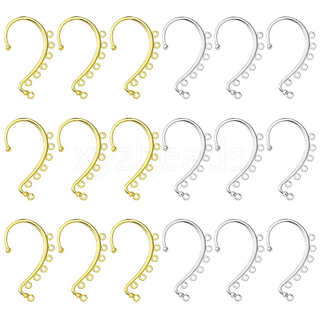 20Pcs 2 Colors Alloy Ear Cuff Findings PALLOY-CJ0002-62-1