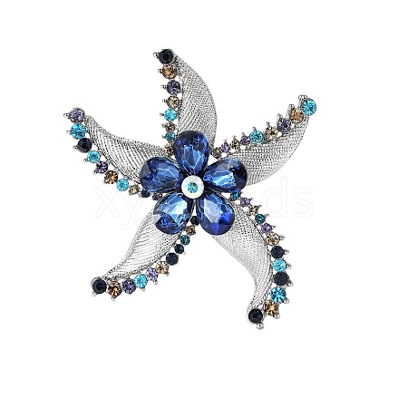 Alloy Rhinestone Sea Animal Brooch PW-WG3A4D7-02-1