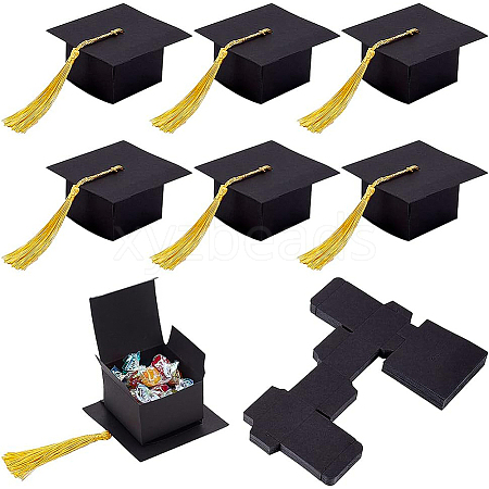BENECREAT 40Pcs Graduation Cap Shaped Paper Gift Box CON-BC0002-41-1