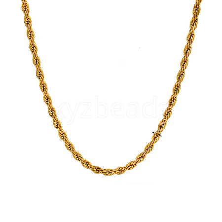 Stainless Steel Rope Chains Necklaces for Women PW-WG8237B-02-1