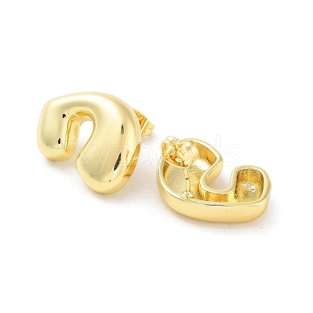 Rack Plating Brass Stud Earring EJEW-C078-10G-1