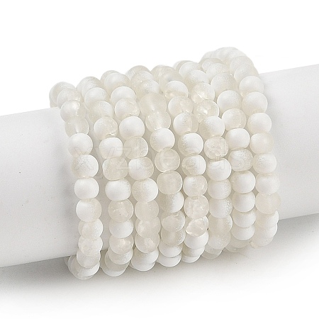 Frosted Crackle Glass Beads X1-GLAA-U001-4mm-M07-1