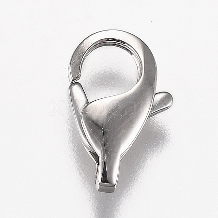 Tarnish Resistant Polished 316 Surgical Stainless Steel Lobster Claw Clasps STAS-Z013-06D-1