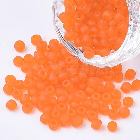 12/0 Frosted Round Glass Seed Beads X-SEED-A008-2mm-M9-1