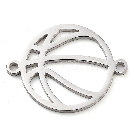 304 Stainless Steel Hollow Sport Ball Connector Charms STAS-M076-11P-1