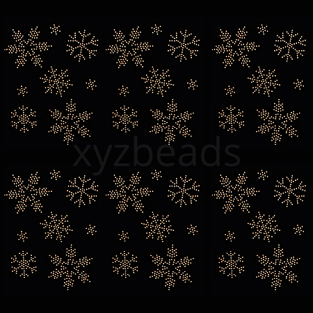 Snowflake Pattern Hotfix Rhinestones DIY-WH0430-205D-1
