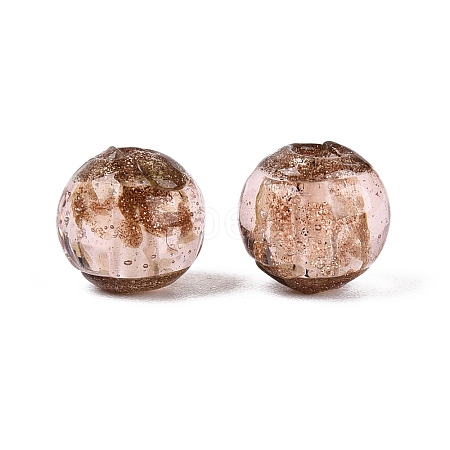 Handmade Gold Sand Lampwork Beads LAMP-N045-01A-09-1