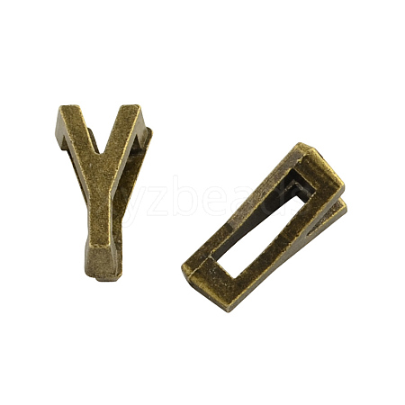 Tibetan Style Alloy Letter Slide Charms TIBEB-Q055-25AB-NR-1