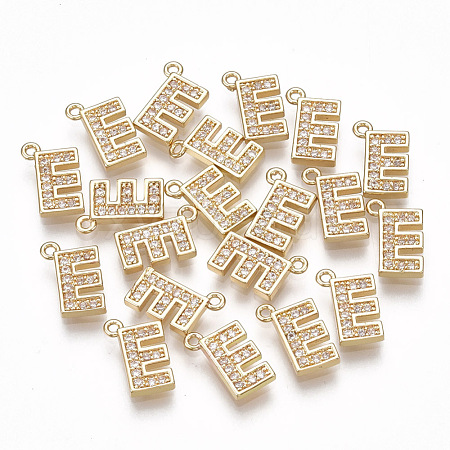 Brass Cubic Zirconia Charms KK-S348-330E-1