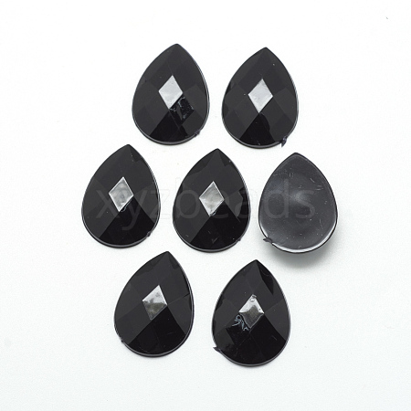 Acrylic Rhinestone Flat Back Cabochons GACR-Q010-10x14-14-1