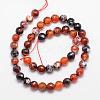 Natural Fire Crackle Agate Bead Strands G-K166-07F-8mm-12-2