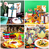 2Rolls 2 Styles Stripe Pattern Printed Polyester Grosgrain Ribbon OCOR-TA0001-37M-6