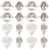 Unicraftale 24Pcs 2 Styles 201 Stainless Steel Connector Charms STAS-UN0042-38-1